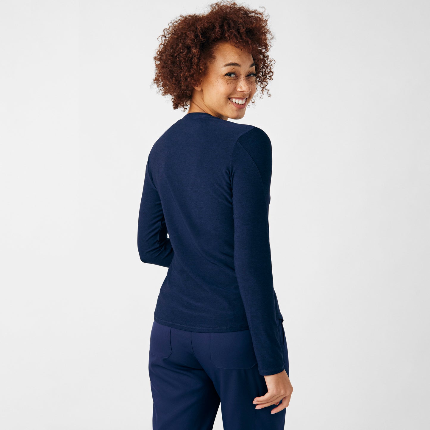 VIBE 1-Pocket Long-Sleeve Tee  | Heather Navy