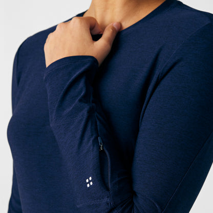 VIBE 1-Pocket Long-Sleeve Tee  | Heather Navy