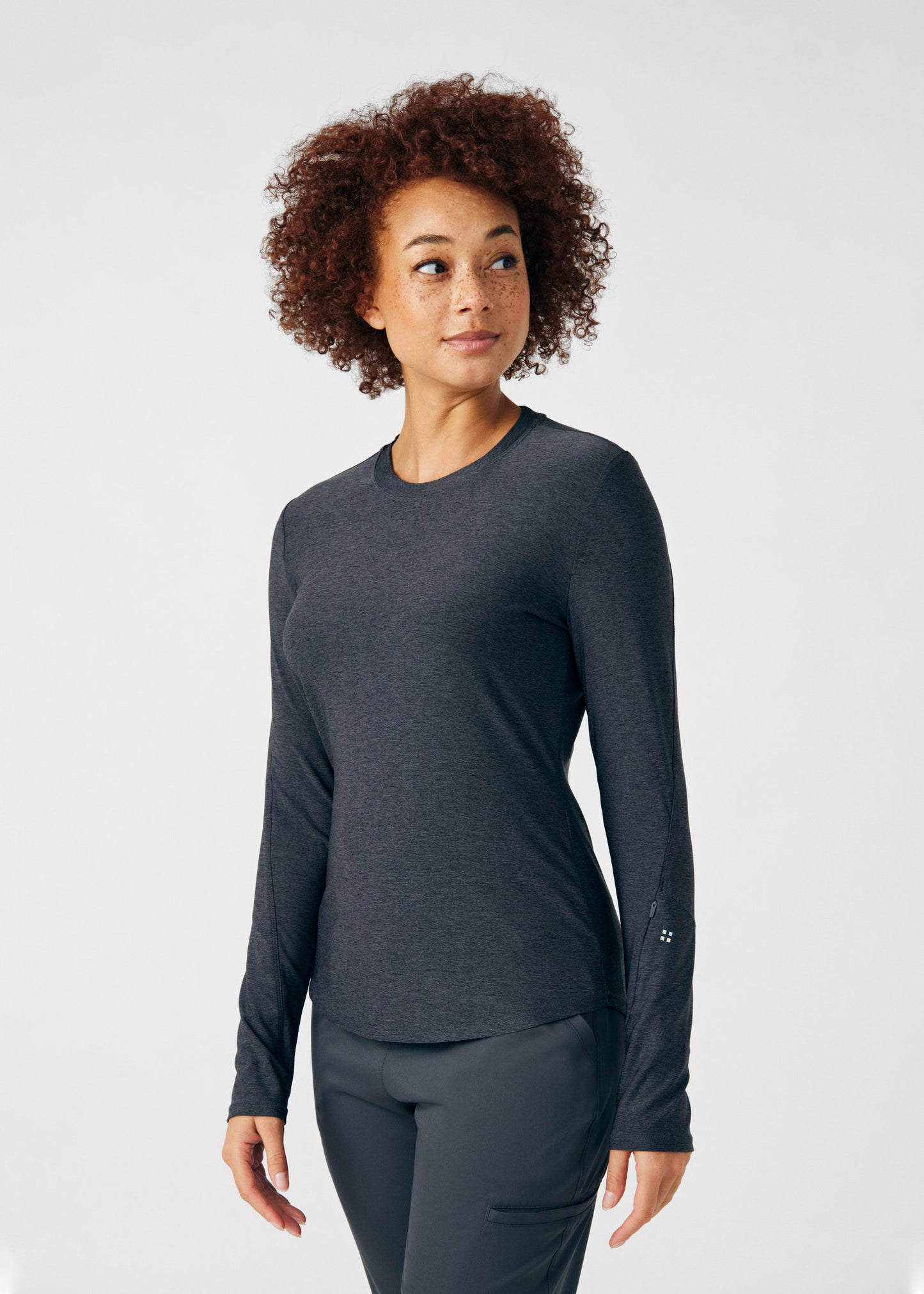 VIBE 1-Pocket Long-Sleeve Tee  | Heather Pewter