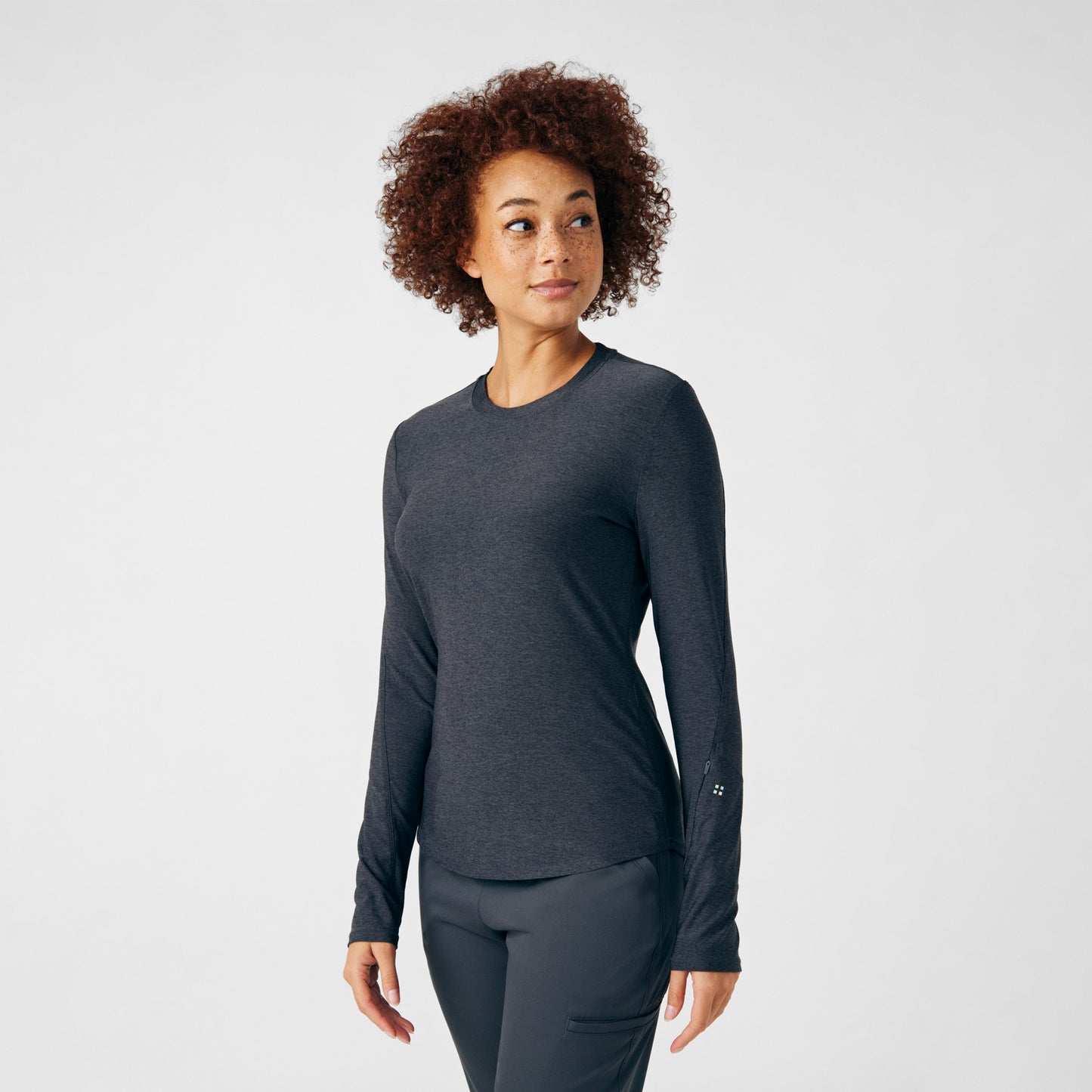 VIBE 1-Pocket Long-Sleeve Tee  | Heather Pewter