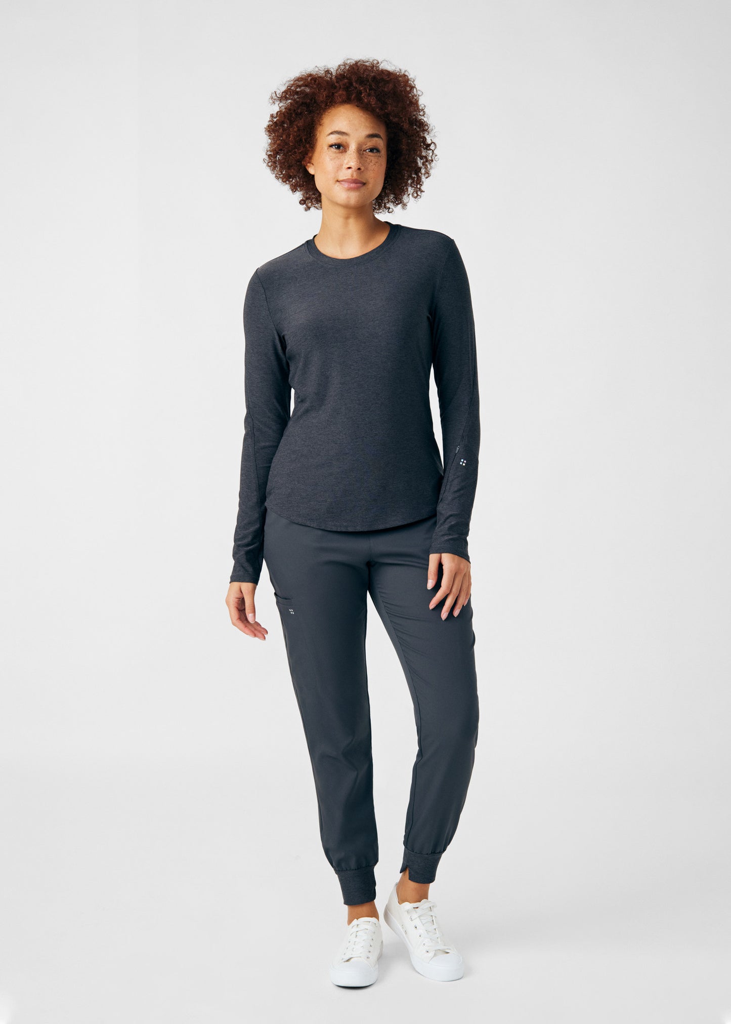 VIBE 1-Pocket Long-Sleeve Tee  | Heather Pewter