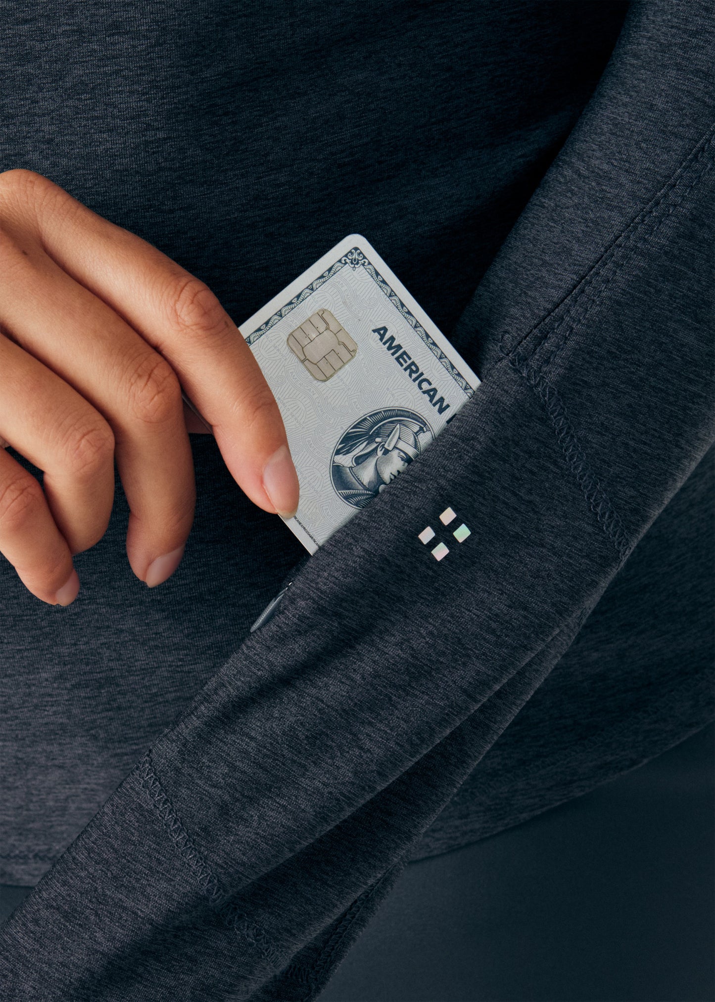 VIBE 1-Pocket Long-Sleeve Tee  | Heather Pewter