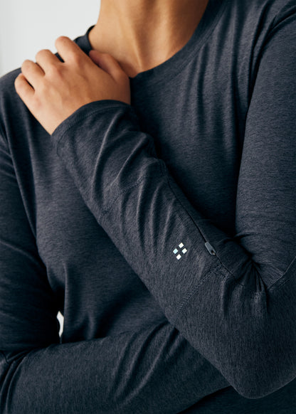 VIBE 1-Pocket Long-Sleeve Tee  | Heather Pewter