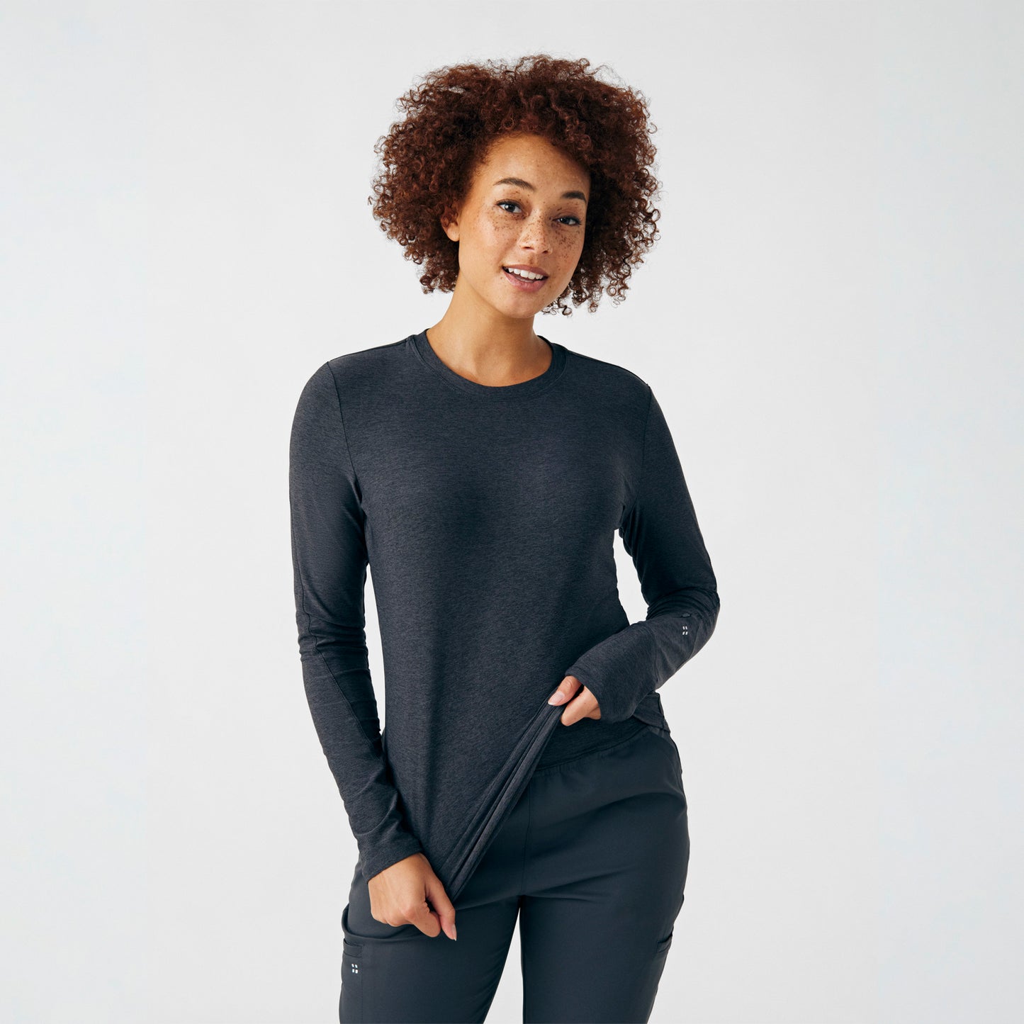 VIBE 1-Pocket Long-Sleeve Tee  | Heather Pewter