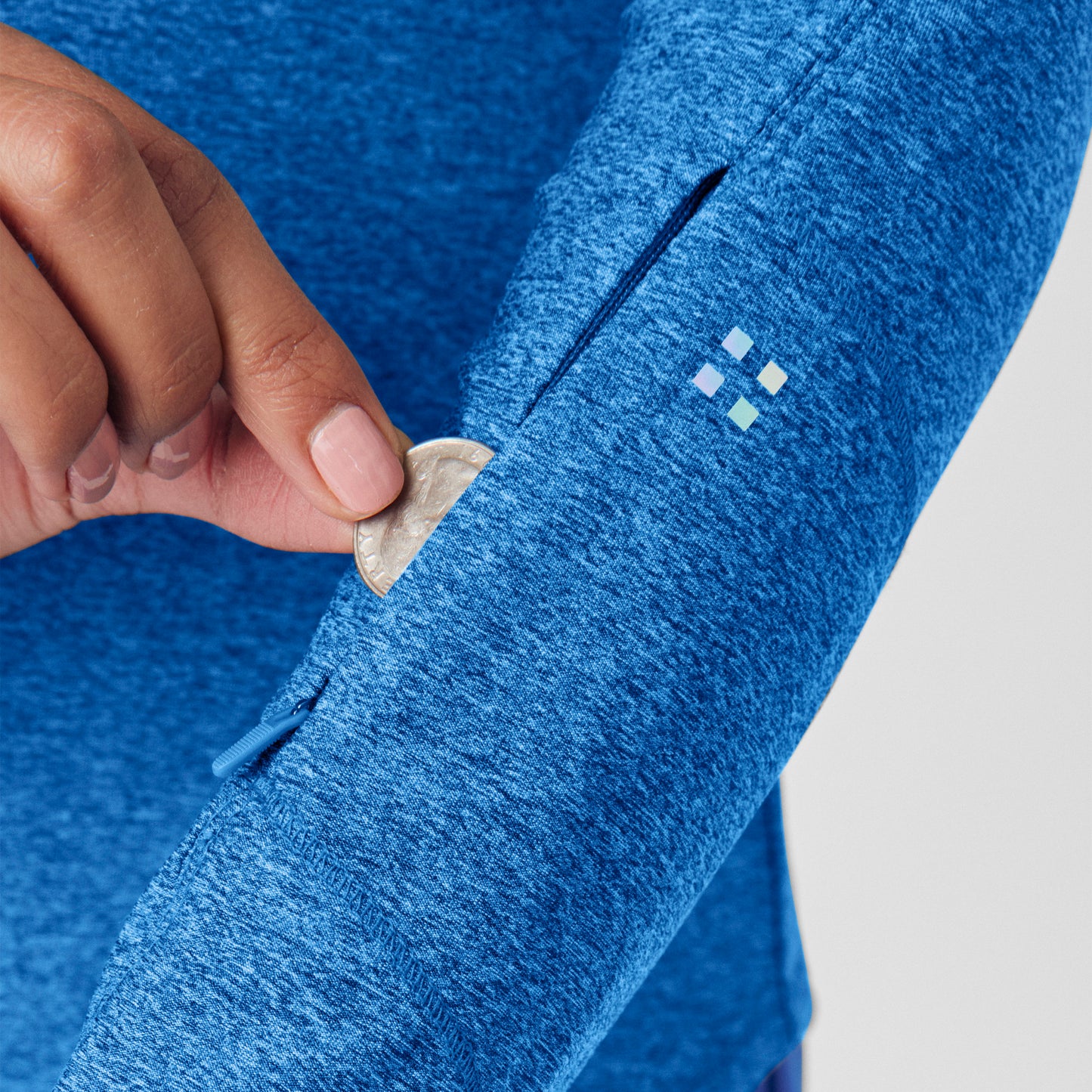 VIBE 1-Pocket Long-Sleeve Tee  | Heather Royal