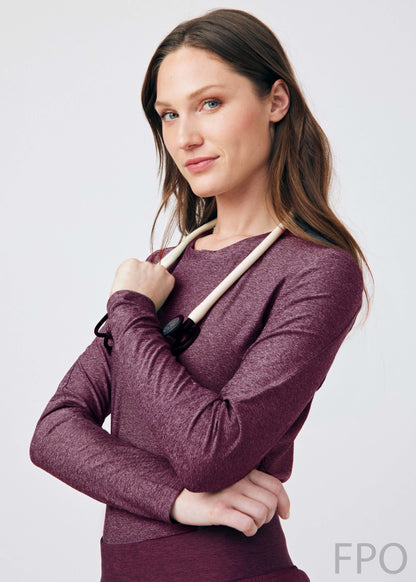 VIBE 1-Pocket Long-Sleeve Tee  | Heather Wine