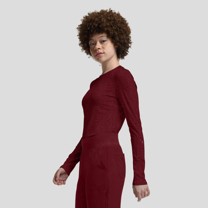 VIBE 1-Pocket Long-Sleeve Tee  | Heather Wine