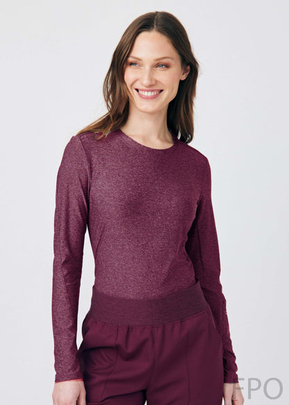 VIBE 1-Pocket Long-Sleeve Tee  | Heather Wine