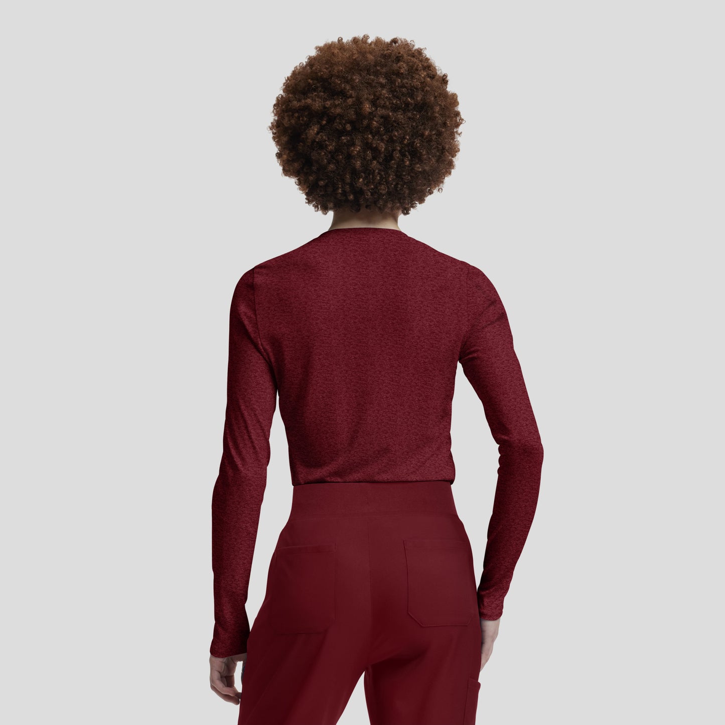 VIBE 1-Pocket Long-Sleeve Tee  | Heather Wine