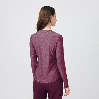 VIBE 1-Pocket Long-Sleeve Tee  | Heather Wine