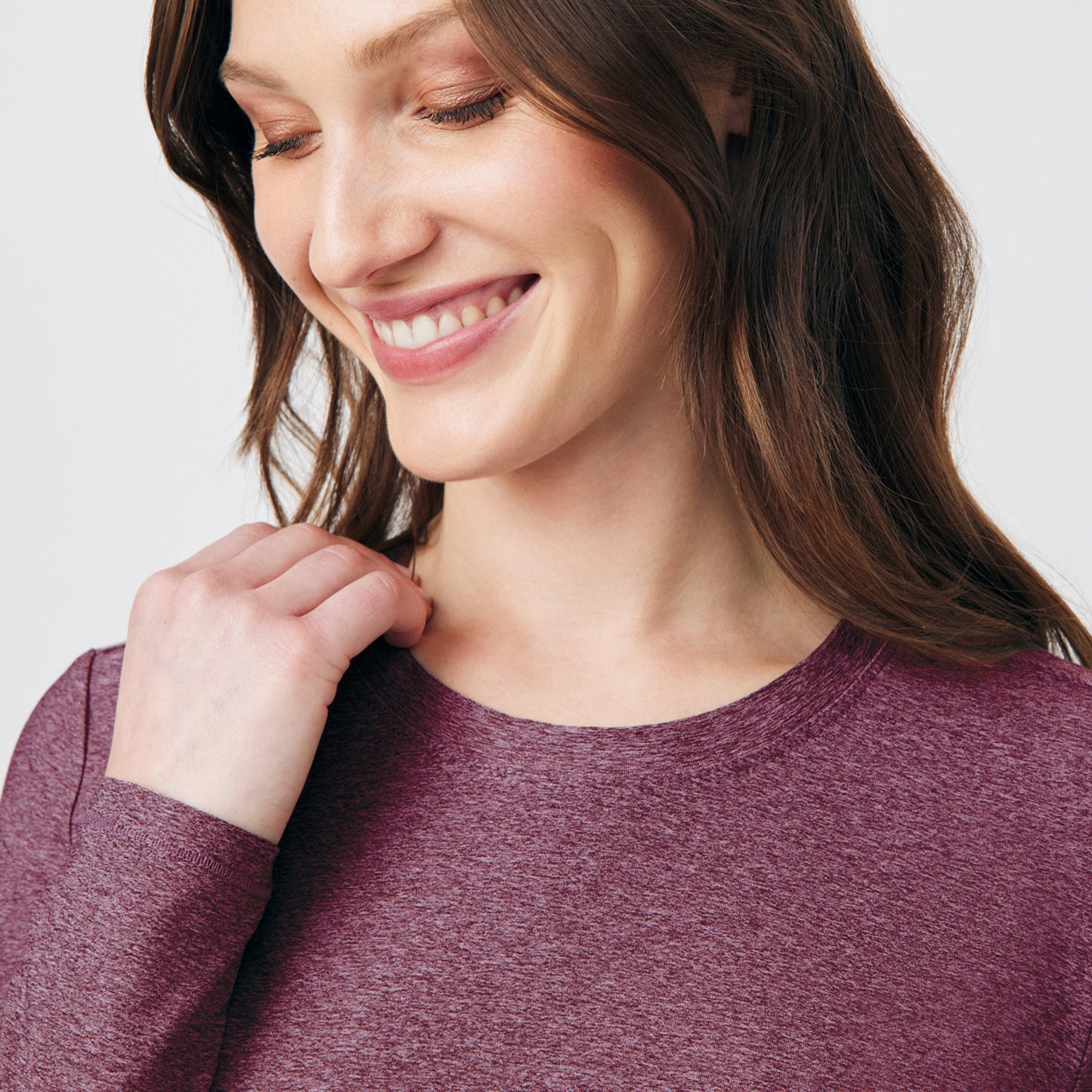 VIBE 1-Pocket Long-Sleeve Tee  | Heather Wine