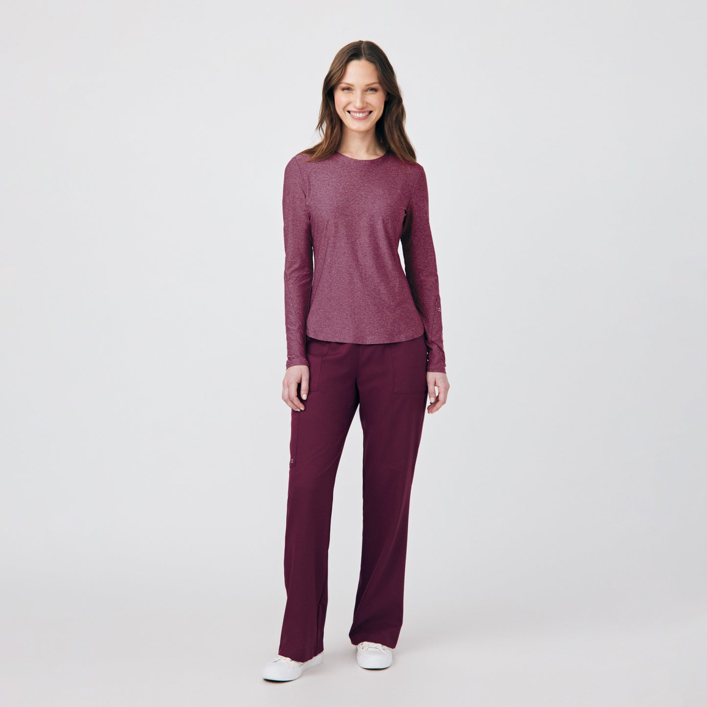 VIBE 1-Pocket Long-Sleeve Tee  | Heather Wine