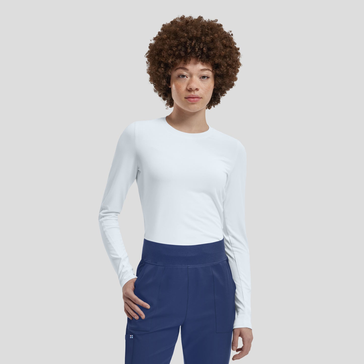 VIBE 1-Pocket Long-Sleeve Tee  | White