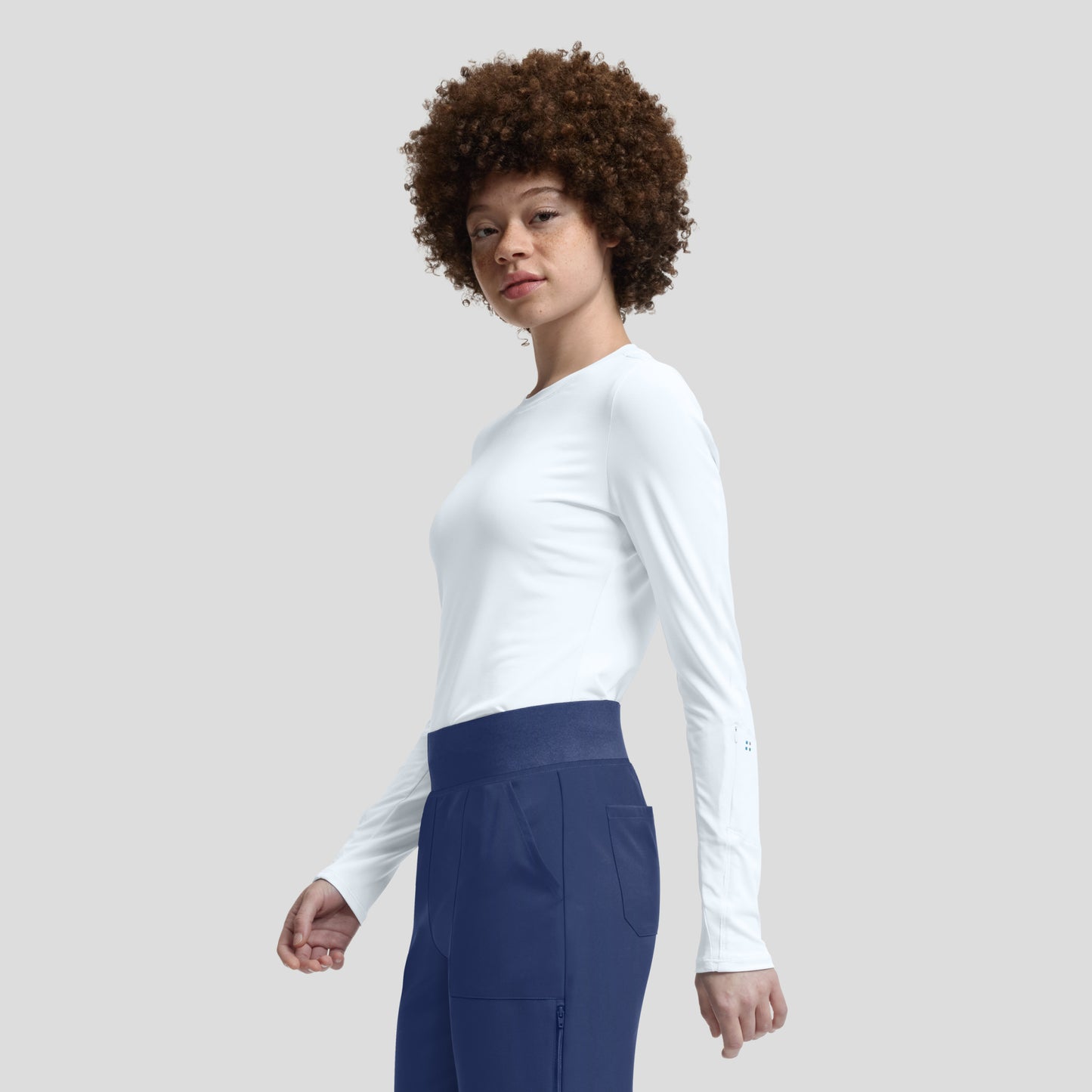 VIBE 1-Pocket Long-Sleeve Tee  | White