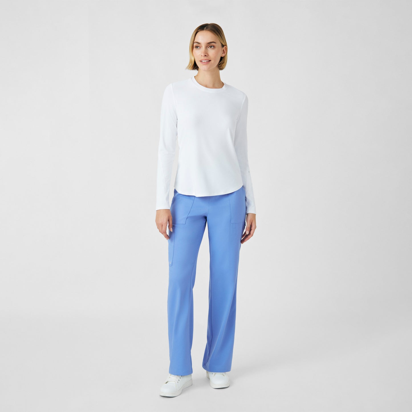 VIBE 1-Pocket Long-Sleeve Tee  | White