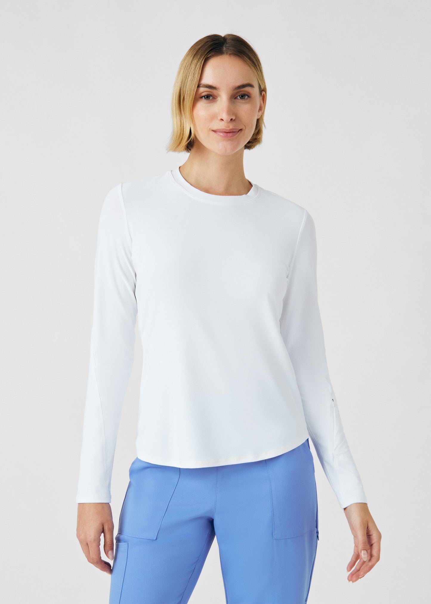 VIBE 1-Pocket Long-Sleeve Tee  | White