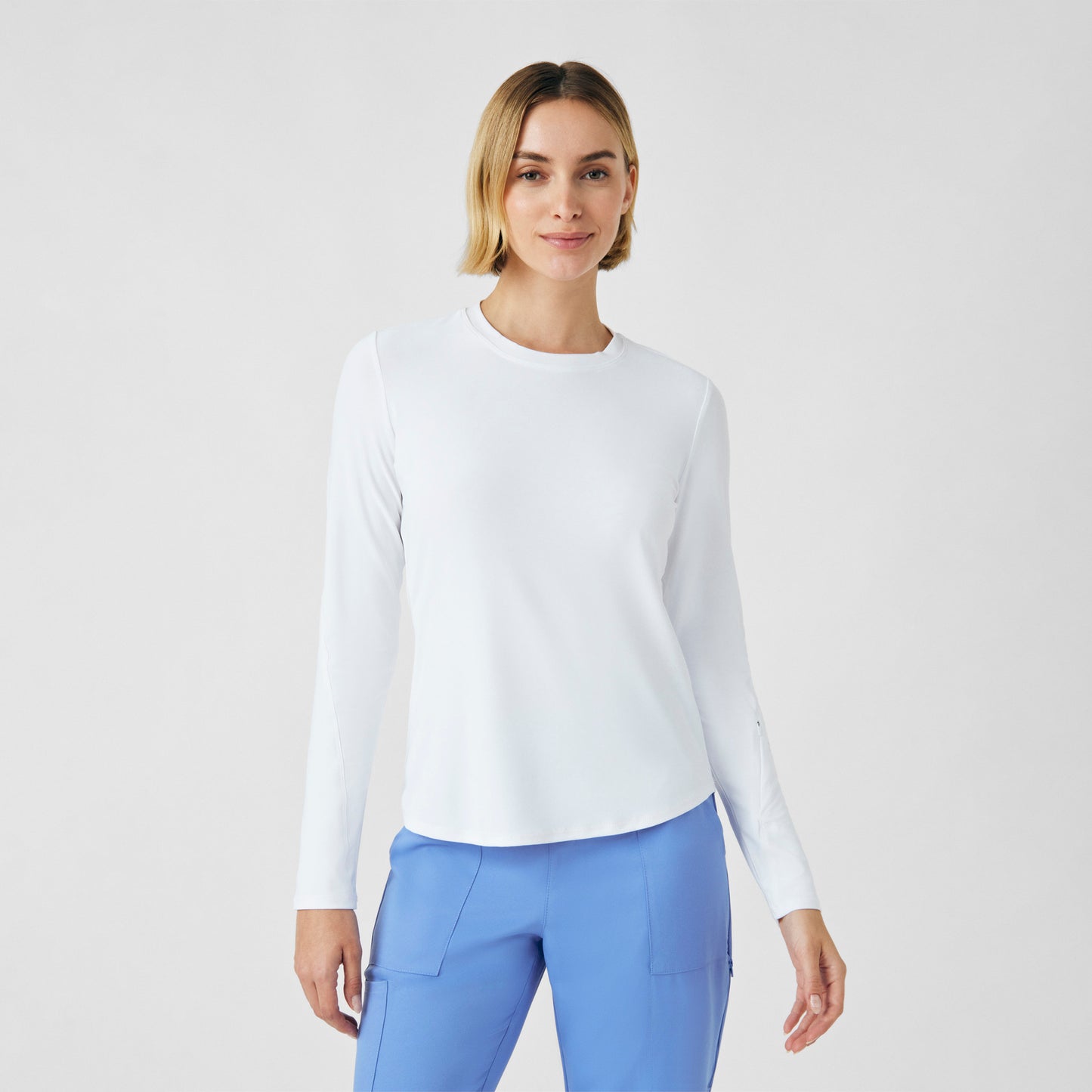 VIBE 1-Pocket Long-Sleeve Tee  | White